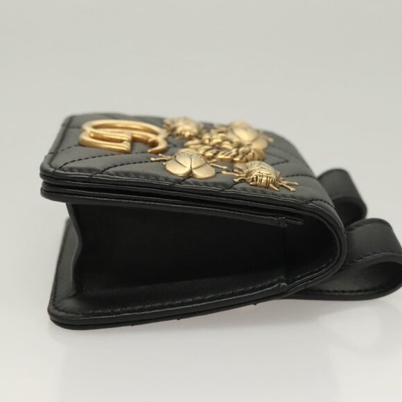 GUCCI Waist Pouch Leather Black Gold 488417 0416 Auth sw1265 - Picture 5 of 16